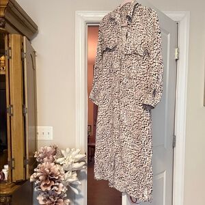 Stylish Pink, Black and White Women's Dress